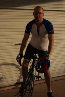 Chris of Arabia on a bicycle
